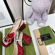 Colestore Gucci Lovelight Crystal High Pumps - Red - 6