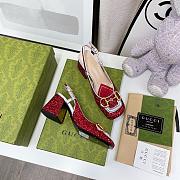 Colestore Gucci Lovelight Crystal High Pumps - Red - 4