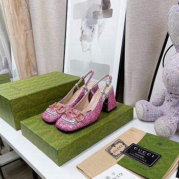 Colestore Gucci Lovelight Crystal High Pumps - Pink