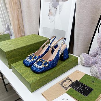 Colestore Gucci Lovelight Crystal High Pumps - Blue