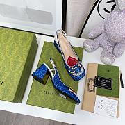 Colestore Gucci Lovelight Crystal High Pumps - Blue - 6
