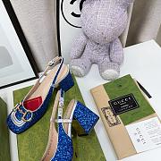 Colestore Gucci Lovelight Crystal High Pumps - Blue - 4