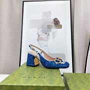 Colestore Gucci Lovelight Crystal High Pumps - Blue - 3