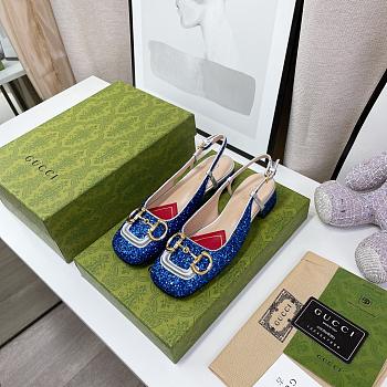 Colestore Gucci Lovelight Crystal Pumps - Blue