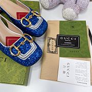 Colestore Gucci Lovelight Crystal Pumps - Blue - 5