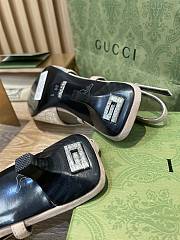 Colestore Gucci Women's Square Toe Pumps Silver Shining  - 5