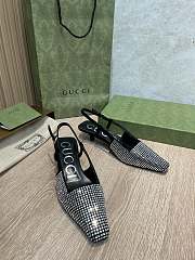 Colestore Gucci Women's Square Toe Pumps Black Shining - 1