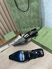 Colestore Gucci Women's Square Toe Pumps Black Shining - 4