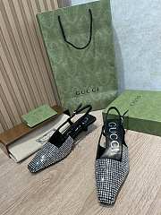 Colestore Gucci Women's Square Toe Pumps Black Shining - 3