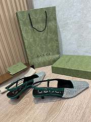 Colestore Gucci Women's Square Toe Pumps Green Shining - 4