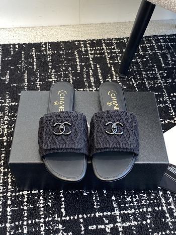 Colestore Chanel Flat Sandal Black 