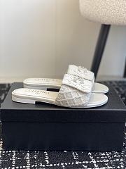 Colestore Chanel Flat Sandal White  - 4