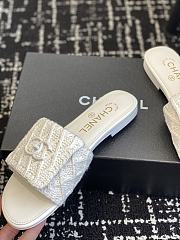 Colestore Chanel Flat Sandal White  - 2