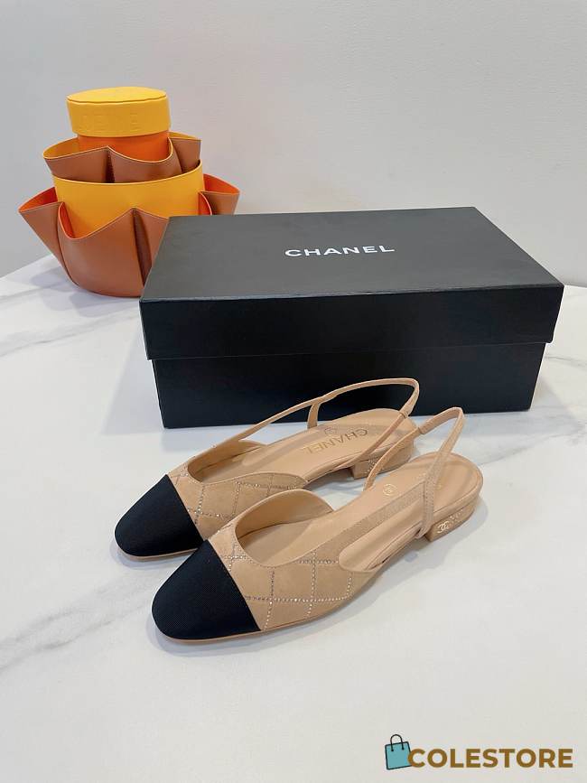Colestore Chanel Slingbacks Pump Beige - 1