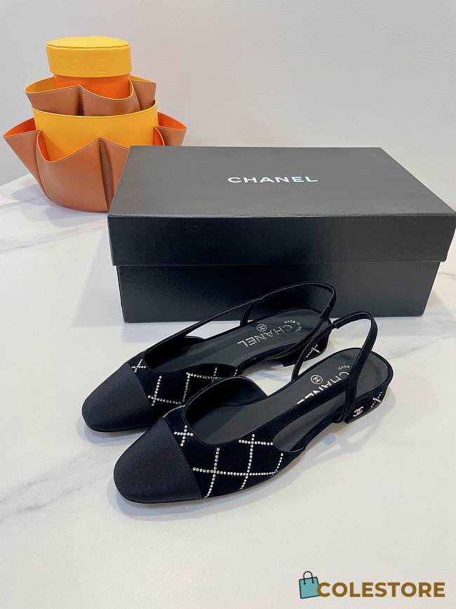 Colestore Chanel Slingbacks Pump Black - 1