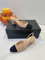 Colestore Chanel Slingbacks High Pump Beige - 5