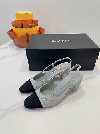 Colestore Chanel Slingbacks High Pump Grey