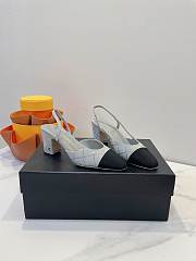 Colestore Chanel Slingbacks High Pump Grey - 6