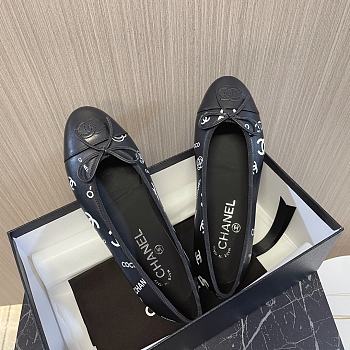 Colestore Chanel Ballet Flats CC Logo Black