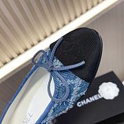 Colestore Chanel Ballet Flats Blue And Black Denim - 6