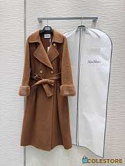 Colestore Max Mara Hand Fur Brown Coat - 1