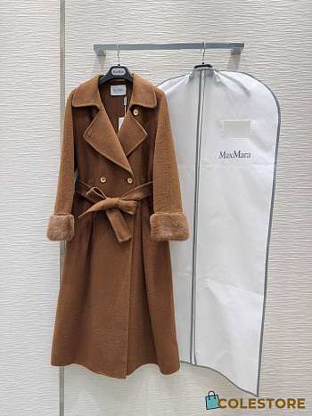 Colestore Max Mara Hand Fur Brown Coat