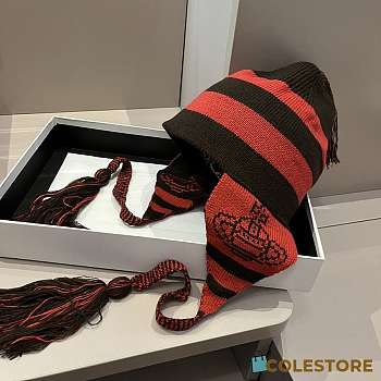 Colestore Vivienne Westwood Wool Hat Ear-Cover Black And Red