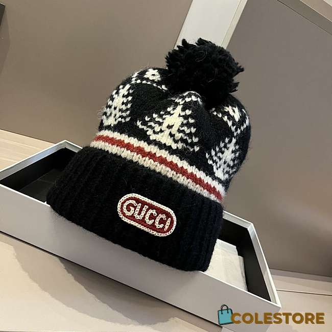 Colestore Gucci Christmas Beanie Black - 1