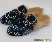 Colestore Gucci Rabbit Fur Flat Slippers - 1