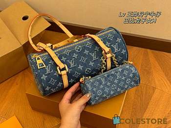 Colestore Louis Vuitton Papillon Monogram Denim 15 x 6.5 cm