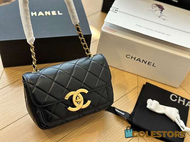 Colestore Chanel Flap Bag Black 20 x 12 cm - 1