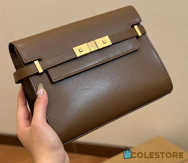 Colestore Saint Laurent YSL Manhattan Small Shoulder Bag In Box Brown 24 x 17 cm - 1