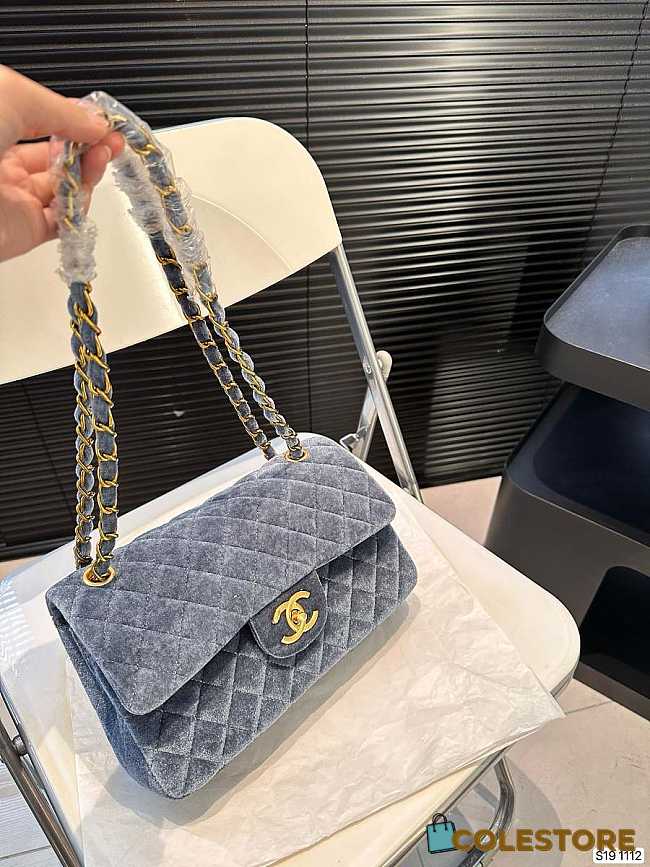 Colestore Chanel Classc 11.12 Flappy Bag Blue 25 x 16 cm - 1