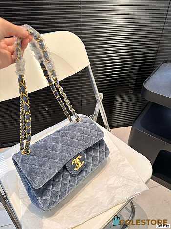 Colestore Chanel Classc 11.12 Flappy Bag Blue 25 x 16 cm