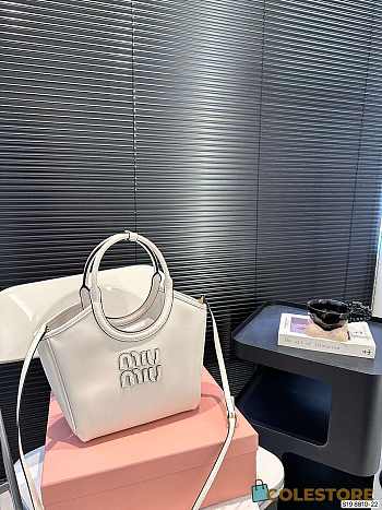 Colestore MiuMiu White Handbag 23 x 17 cm