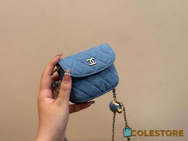 Colestore Chanel Mini Bag Blue 11.9 cm  - 1