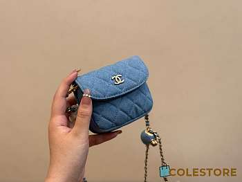 Colestore Chanel Mini Bag Blue 11.9 cm 