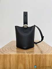 Colestore Loewe Mini Pebble Bucket In Mellow Calfskin Black 20 x 16 x 16 cm - 1