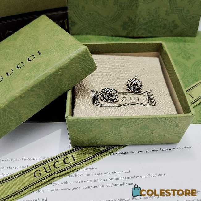 Colestore Gucci GG Marmont Silver Stud Earrings  - 1