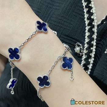 Colestore Van Cleef & Arpels Blue Five-flower Four-leaf Clover Bracelet