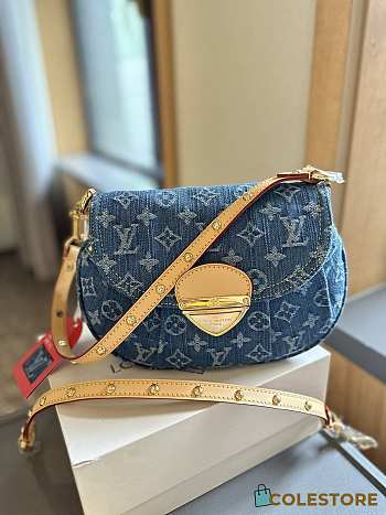 Colestore Louis Vuitton Sunset Handbag Blue Denim M46829 27x18x3cm