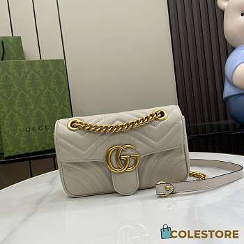 Colestore Gucci GG Marmont Bag Light Grey 22x13x6cm