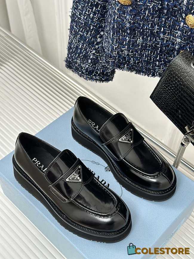 Colestore Prada Patent Leather Loafers Black  - 1