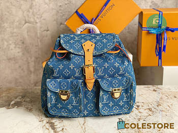 Colestore Louis Vuitton Sac A Dos GM Backpack In Denim 28.5x20x27.5cm