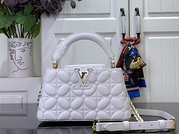 Colestore Louis Vuitton Capucines East-West Mini White 22x12x8cm