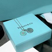 Colestore Tiffany & Co. Return To Tiffany Double Circle Pendant with Blue Enamel - 5