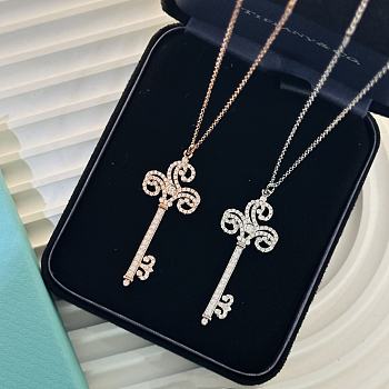 Colestore Tiffany & Co. Key Necklace Rose Gold And Silver 