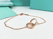 Colestore Tiffany Interlocking Circles Chain Bracelet in Rose Gold - 6