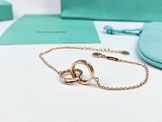 Colestore Tiffany Interlocking Circles Chain Bracelet in Rose Gold - 5