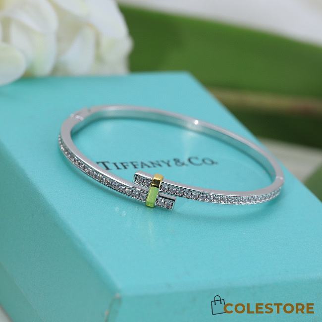 Colestor Tiffany T Bracelet Silver With Diamond - 1